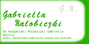 gabriella malobiczki business card